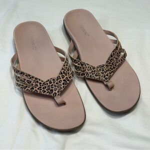 Vionic Alta Women's Sandals Leopard Print w/ Pale Pink Footbed Size 10M